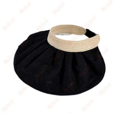 all black sun visor cotton hat